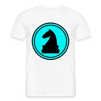 Pferd Schachfigur - Männer T-Shirt - Weiß - Vorne - AI Model Male 178 dark (178cm)