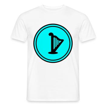Harp symbol - Men's T-Shirt - white - Front - AI Model Male 178 dark (178cm)