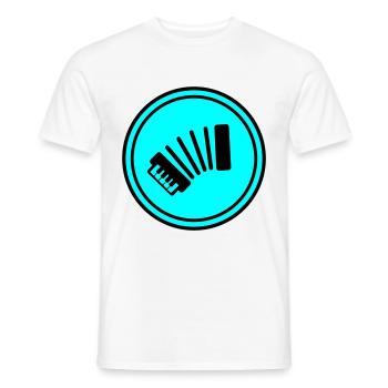Musique d’accordéon - T-shirt homme - blanc - Devant - AI Model Male 178 dark (178cm)