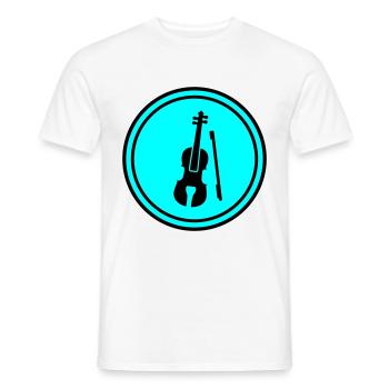 Icône de violon - T-shirt homme - blanc - Devant - AI Model Male 178 dark (178cm)