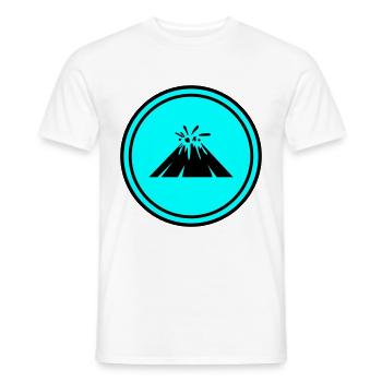 Volcano icon icon - Men's T-Shirt - white - Front - AI Model Male 178 dark (178cm)