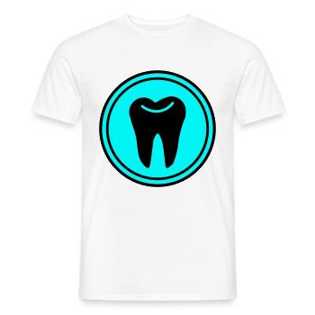 Symbole de l’icône de dent - T-shirt homme - blanc - Devant - AI Model Male 178 dark (178cm)
