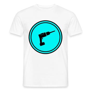 Drill - Men's T-Shirt - white - Front - AI Model Male 178 dark (178cm)