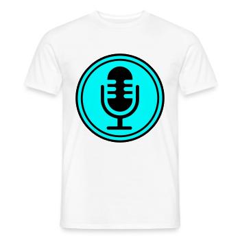 Icône du microphone - T-shirt homme - blanc - Devant - AI Model Male 178 dark (178cm)