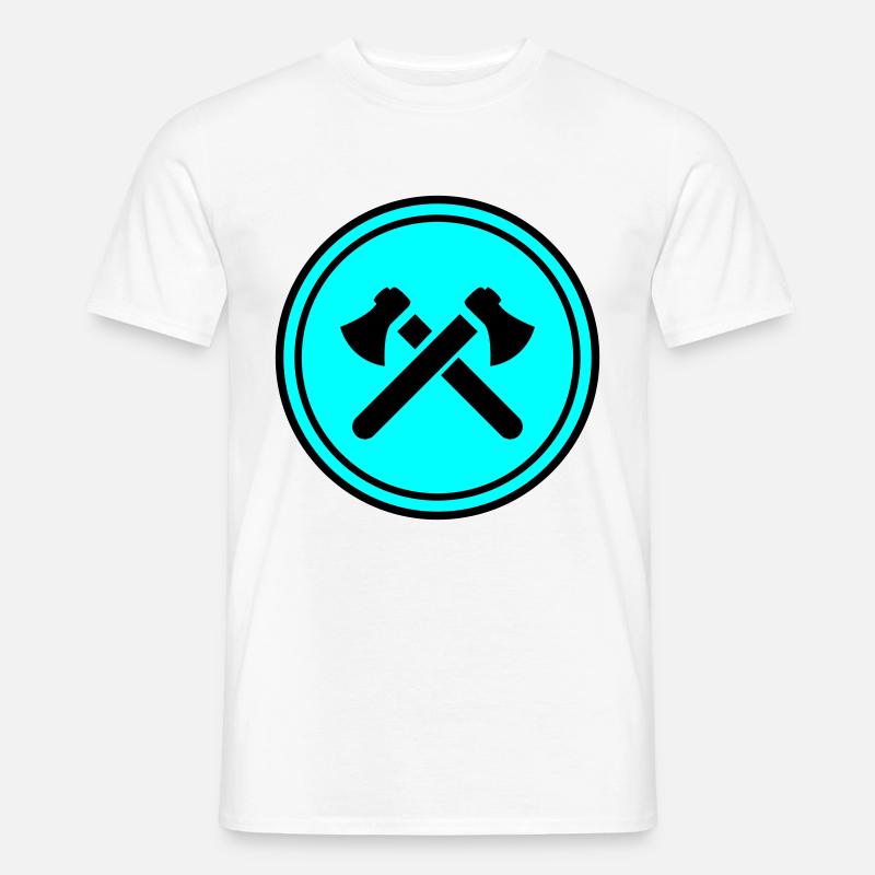 Axt Symbol - Männer T-Shirt - Weiß