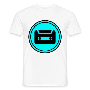 Cassette symbol - Men's T-Shirt - white - Front - AI Model Male 178 dark (178cm)
