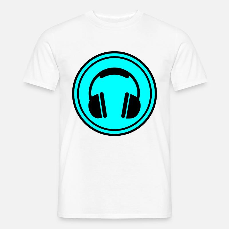 Kopfhörer Symbol - Männer T-Shirt - Weiß