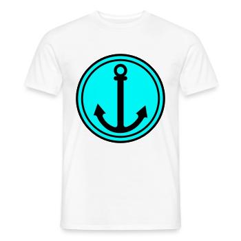 Anchor icon - Men's T-Shirt - white - Front - AI Model Male 178 dark (178cm)