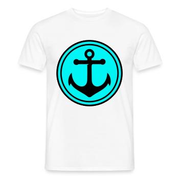 Anchor Icon - Men's T-Shirt - white - Front - AI Model Male 178 dark (178cm)