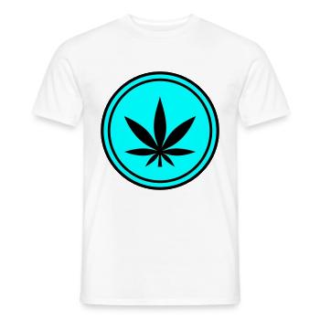 Hemp Leaf Icon - Men's T-Shirt - white - Front - AI Model Male 178 dark (178cm)