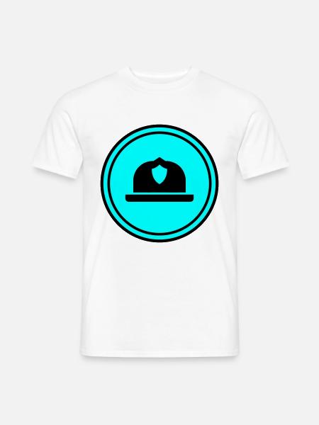 Feuerwehrhelm - Männer T-Shirt - Weiß