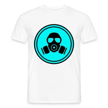 Symbole du masque à gaz - T-shirt homme - blanc - Devant - AI Model Male 178 dark (178cm)