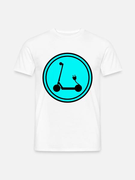 E-roller Icon - Männer T-Shirt - Weiß