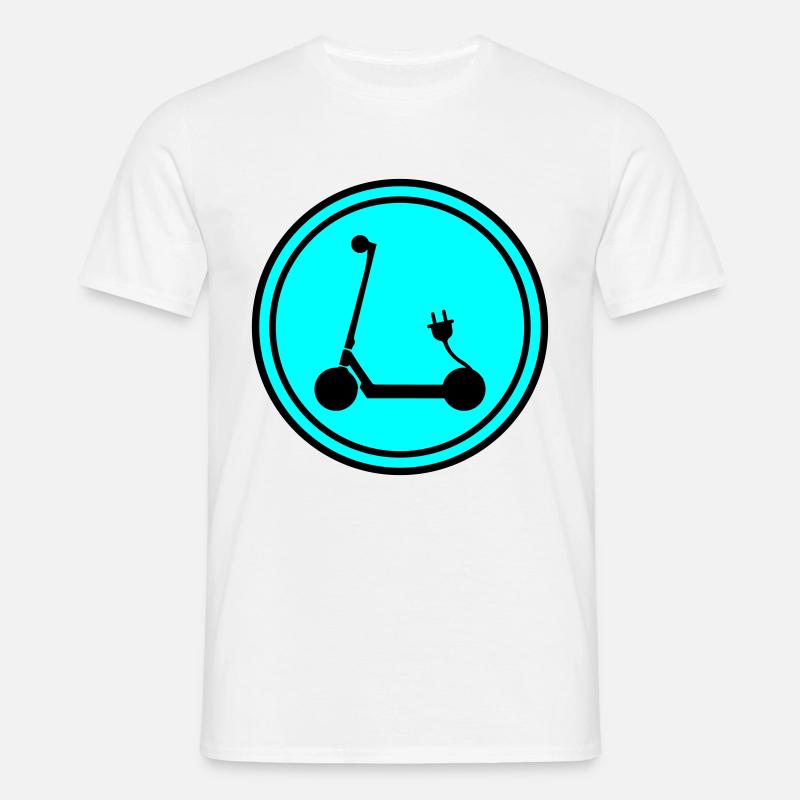E-roller Icon - Männer T-Shirt - Weiß