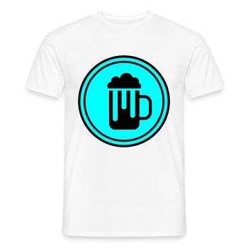 Beer glass - Men's T-Shirt - white - Front - AI Model Male 178 dark (178cm)