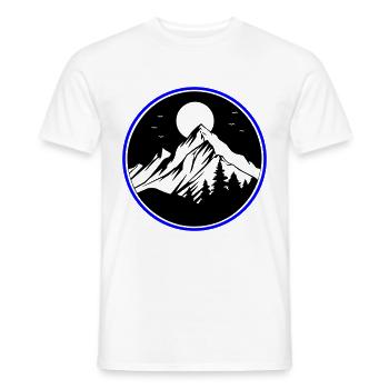 Mountains Nature Mountains Silhouette - Men's T-Shirt - white - Front - AI Model Male 178 dark (178cm)