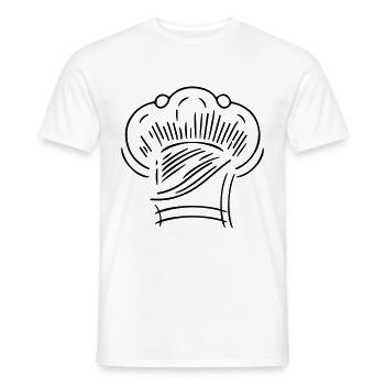 Chef chapeau de chef - T-shirt homme - blanc - Devant - AI Model Male 178 dark (178cm)