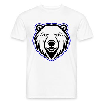 Polar Bear Head Polar Bear - Men's T-Shirt - white - Front - AI Model Male 178 dark (178cm)