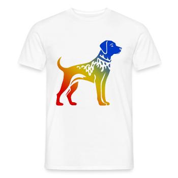Dalmatian Dog Colorful - Men's T-Shirt - white - Front - AI Model Male 178 dark (178cm)