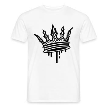 Crown King Symbol - Men's T-Shirt - white - Front - AI Model Male 178 dark (178cm)