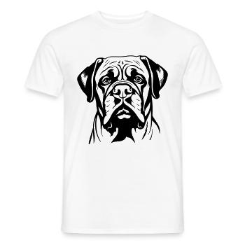 Mastiff Hund Kopf - Männer T-Shirt - Weiß - Vorne - AI Model Male 178 dark (178cm)