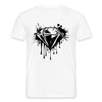 Diamond Gemstone - Men's T-Shirt - white - Front - AI Model Male 178 dark (178cm)