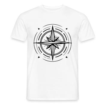 Kompass Symbol Travel - Männer T-Shirt - Weiß - Vorne - AI Model Male 178 dark (178cm)