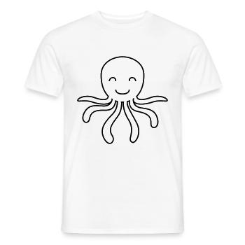 Krake Comic Tier - Männer T-Shirt - Weiß - Vorne - AI Model Male 178 dark (178cm)