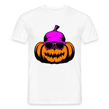 Citrouille Halloween Cool - T-shirt homme - blanc - Devant - AI Model Male 178 dark (178cm)