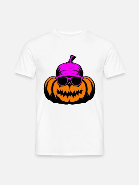 Pumpkin Halloween Cool - Men's T-Shirt - white