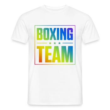 Boxing Team - Men's T-Shirt - white - Front - AI Model Male 178 dark (178cm)