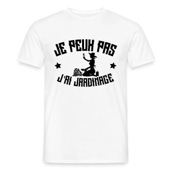 Je Peux Pas J'ai Jardin Cadeau De Jardinage - T-shirt homme - blanc - Devant - AI Model Male 178 dark (178cm)