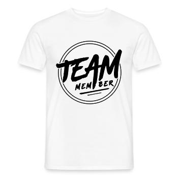 Team Member Emblem - Men's T-Shirt - white - Front - AI Model Male 178 dark (178cm)