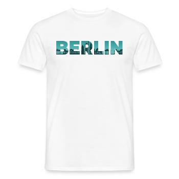 Berlin City Skyline Fernsehturm Deutschland Berlin - Männer T-Shirt - Weiß - Vorne - AI Model Male 178 dark (178cm)