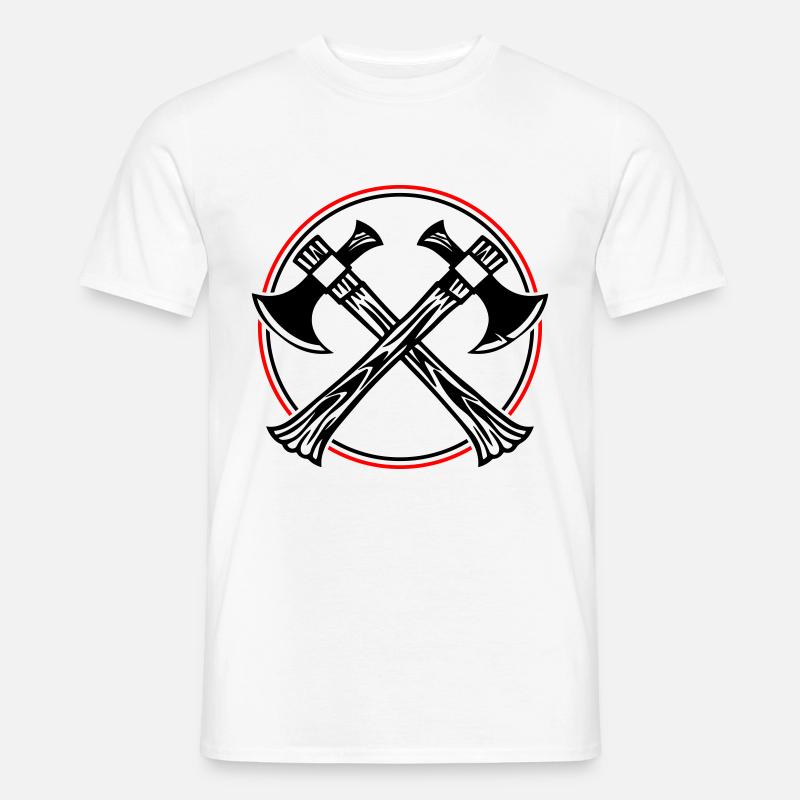 Axt Symbol - Männer T-Shirt - Weiß