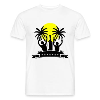 Insel Party Feiern Bier - Männer T-Shirt - Weiß - Vorne - AI Model Male 178 dark (178cm)