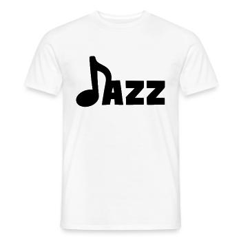 Jazz Musiknote Jazz Soul Blues Musik - Männer T-Shirt - Weiß - Vorne - AI Model Male 178 dark (178cm)