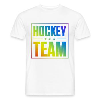 Équipe de hockey - T-shirt homme - blanc - Devant - AI Model Male 178 dark (178cm)