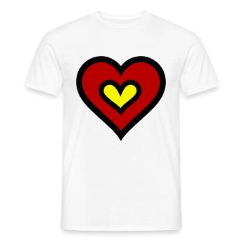 Symbole du cœur Amour - T-shirt homme - blanc - Devant - AI Model Male 178 dark (178cm)