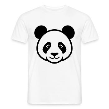 Tête de panda - T-shirt homme - blanc - Devant - AI Model Male 178 dark (178cm)