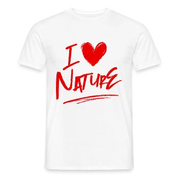 I love nature - Men's T-Shirt - white - Front - AI Model Male 178 dark (178cm)