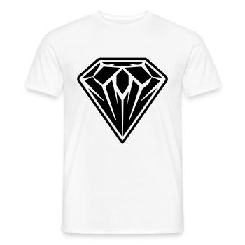 Diamond Symbol Logo - Men's T-Shirt - white - Front - AI Model Male 178 dark (178cm)