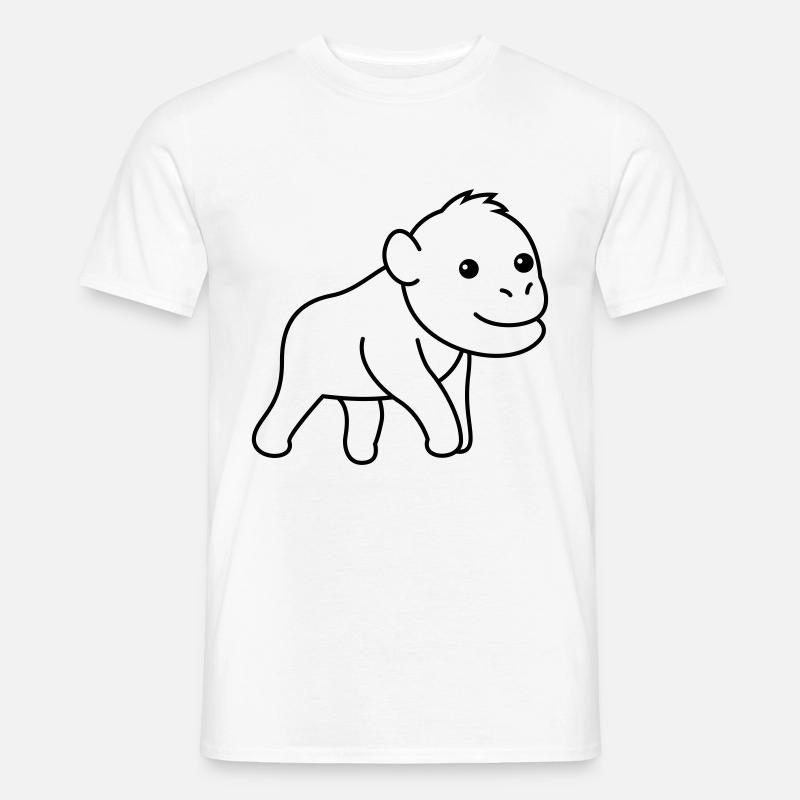 Orangutan monkey comic - Men's T-shirt - white