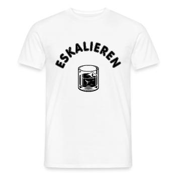 Eskalieren Alkohol Trinken Party - Männer T-Shirt - Weiß - Vorne - AI Model Male 178 dark (178cm)