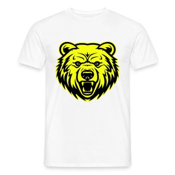 Bear Head Portrait Icon - Men's T-Shirt - white - Front - AI Model Male 178 dark (178cm)