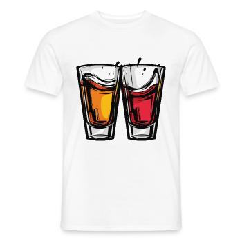 Tequila Glass Cheers Party - T-shirt homme - blanc - Devant - AI Model Male 178 dark (178cm)