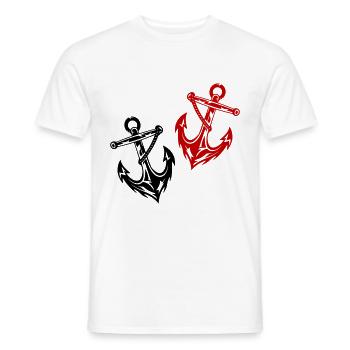Anker Marine - Männer T-Shirt - Weiß - Vorne - AI Model Male 178 dark (178cm)