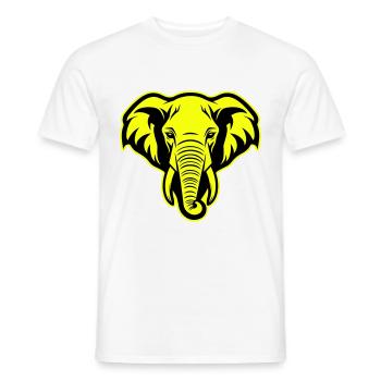 Elephant Head Portrait Icon - Men's T-Shirt - white - Front - AI Model Male 178 dark (178cm)