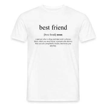 Dictionnaire de définition du meilleur ami - T-shirt homme - blanc - Devant - AI Model Male 178 dark (178cm)