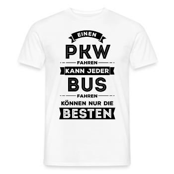 Busfahrer Omnibus Reisebus Geschenk Spruch - Männer T-Shirt - Weiß - Vorne - AI Model Male 178 dark (178cm)